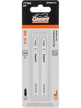 Пилка лобз. по металлу T118А (2 шт.) GEPARD