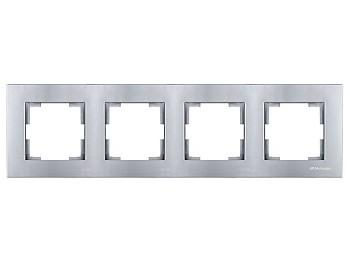 Рамка 4-ая горизонтальная серебро, RITA, MUTLUSAN