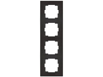 Рамка 4-ая вертикальная черная, RITA, MUTLUSAN