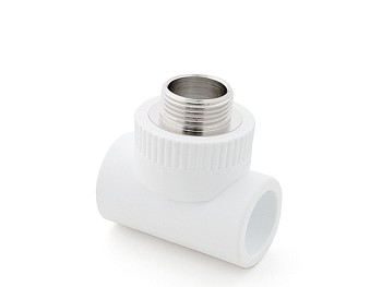 Тройник ПП комб. нар. 20х1/2", бел. РТП