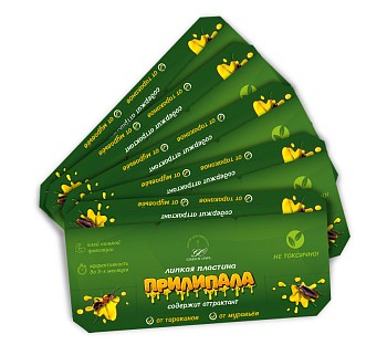 Липкая пластина от тараканов и муравьев "Прилипала", 5 шт.