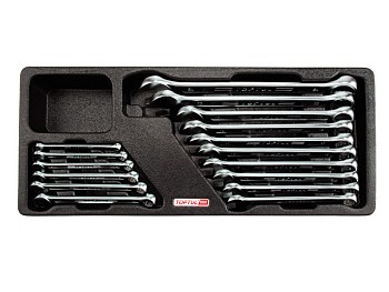Набор-сет ключей комбинир. 6-24мм 16шт. 434х176мм TOPTUL