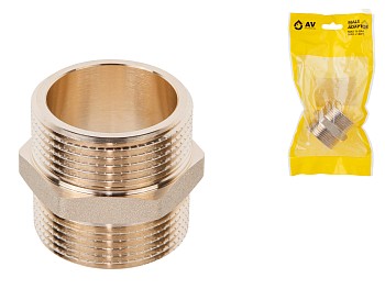Ниппель 1 1/4" нар.-нар., AV Engineering (инд. упак.)