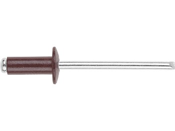 Заклепка вытяжная 4.8х12 мм алюминий/сталь, RAL 3009 (150 шт в пласт. конт.) STARFIX