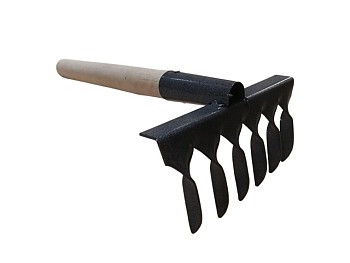 Грабли малые витые 5 зуб. с дер.черенком 370мм