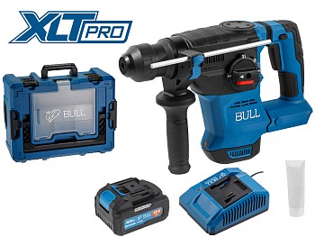 Аккум. перфоратор BULL CBH 1826 Xcase, XLTpro, БЕСЩЕТ., 18 В, 2.6 Дж, 26 мм, 1x4 А*ч, з/у