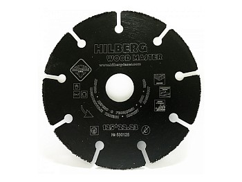 Круг карбид вольфрама отрезной 125х22 мм для дерева Super Wood HILBERG