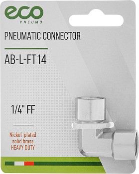 Соединение внутр. резьба 1/4" L-образное (латунь) ECO