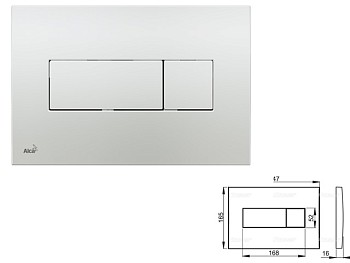 Кнопка управления для систем инсталляций (хром-глянцевая), Alcaplast