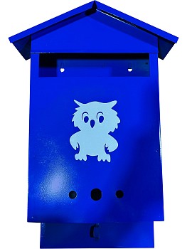 Ящик почтовый Домик с замком 350х280х60 (синий)