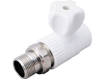 Кран вент. для радиатора ПП 20х1/2" прямой, бел. РТП